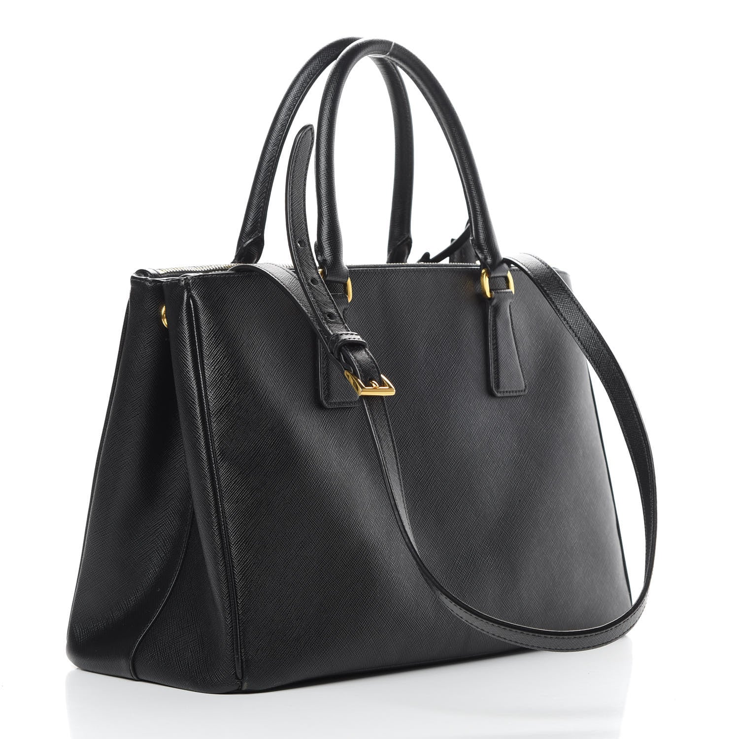 Prada Saffiano Medium Galleria Double Zip Tote Black 3 of 17