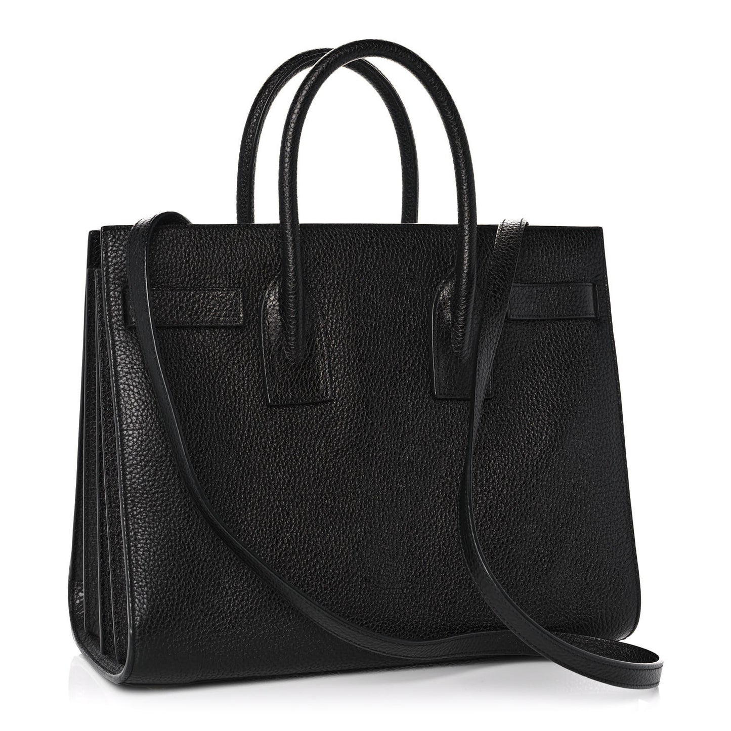Grained Calfskin Small Sac De Jour Black