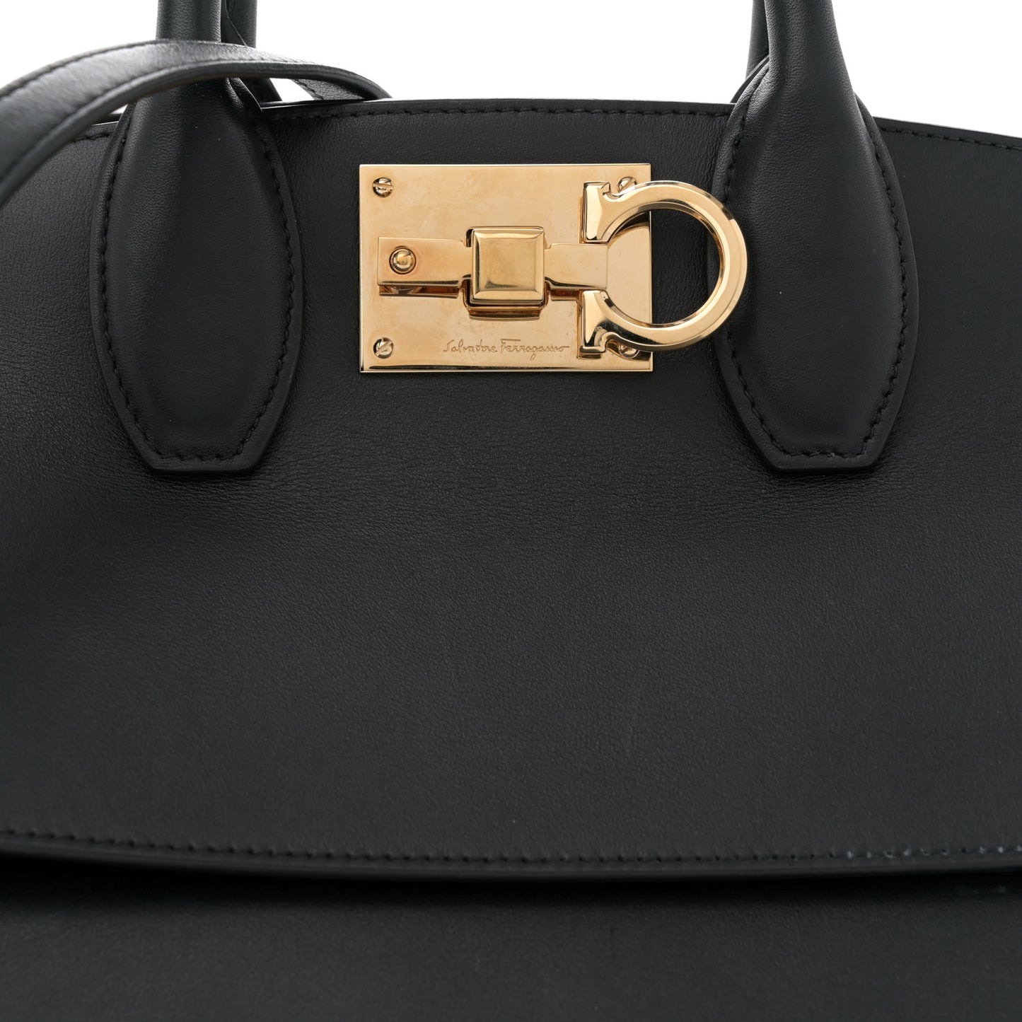 Calfskin Medium Studio Bag Black