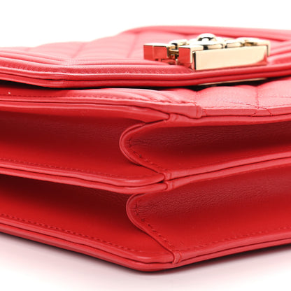 Chanel Calfskin Quilted North South Boy Flap Red 8 of 9
