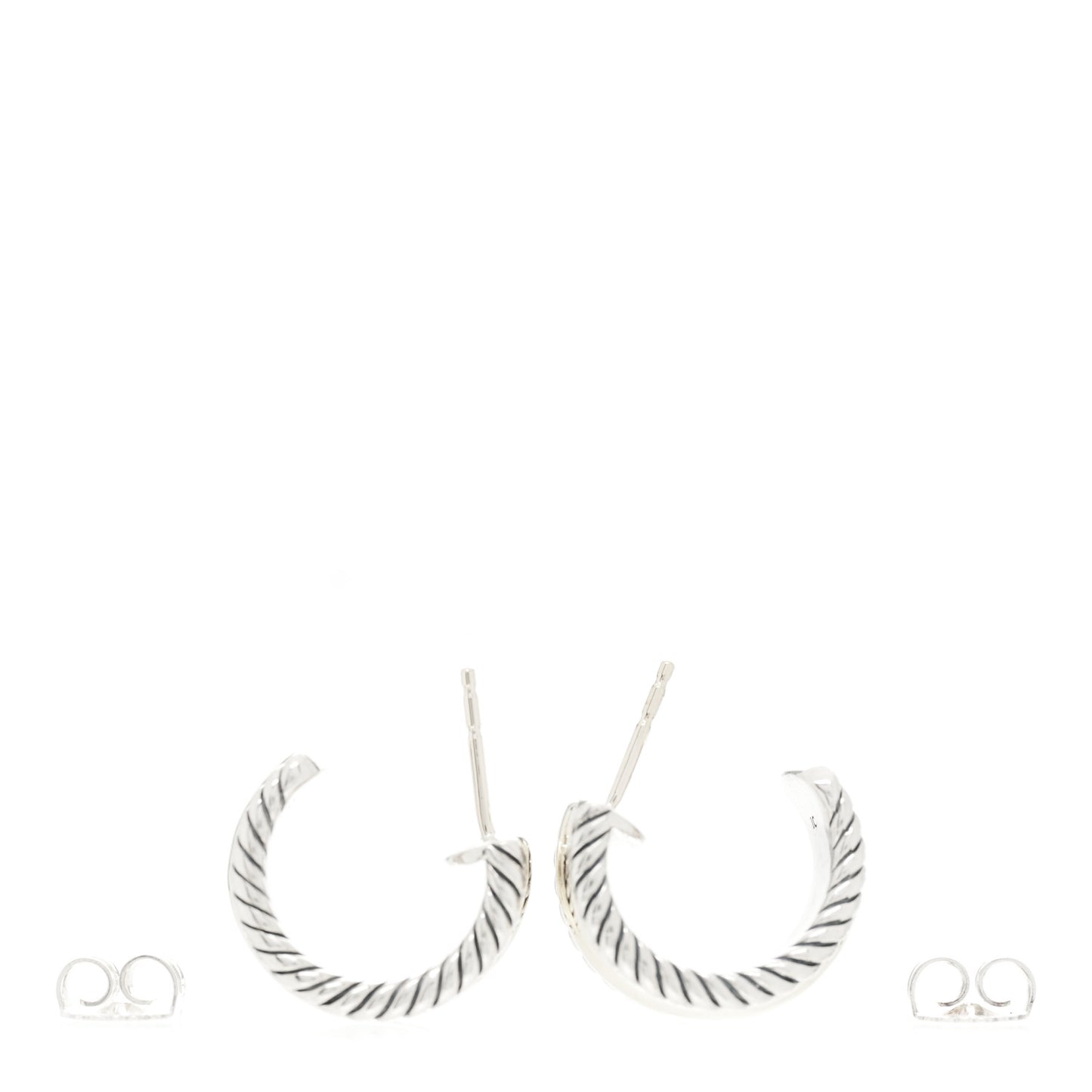 Sterling Silver 14K Yellow Gold 16mm Cable Classics Hoop Earrings