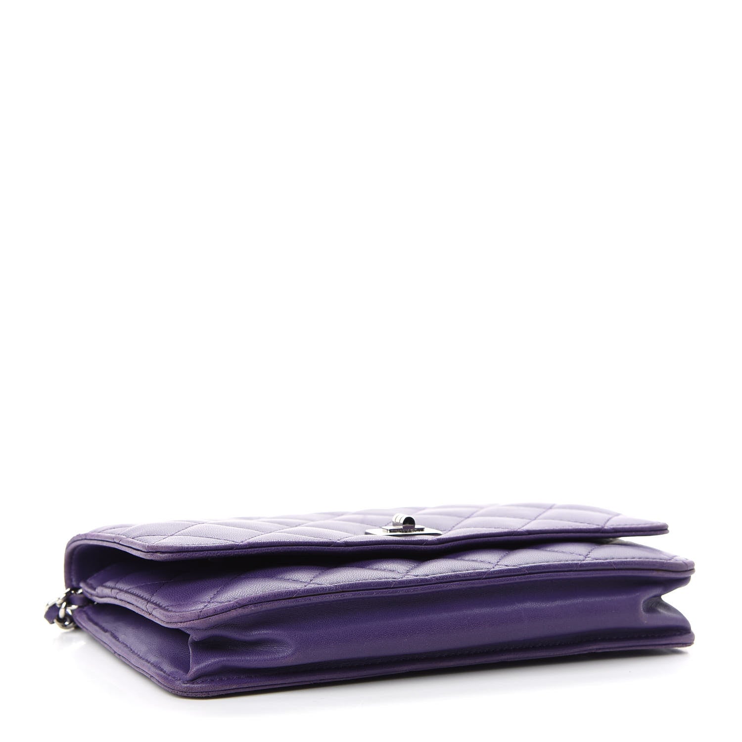 Chanel Lambskin Quilted Reissue Wallet On Chain WOC Purple 4 of 11