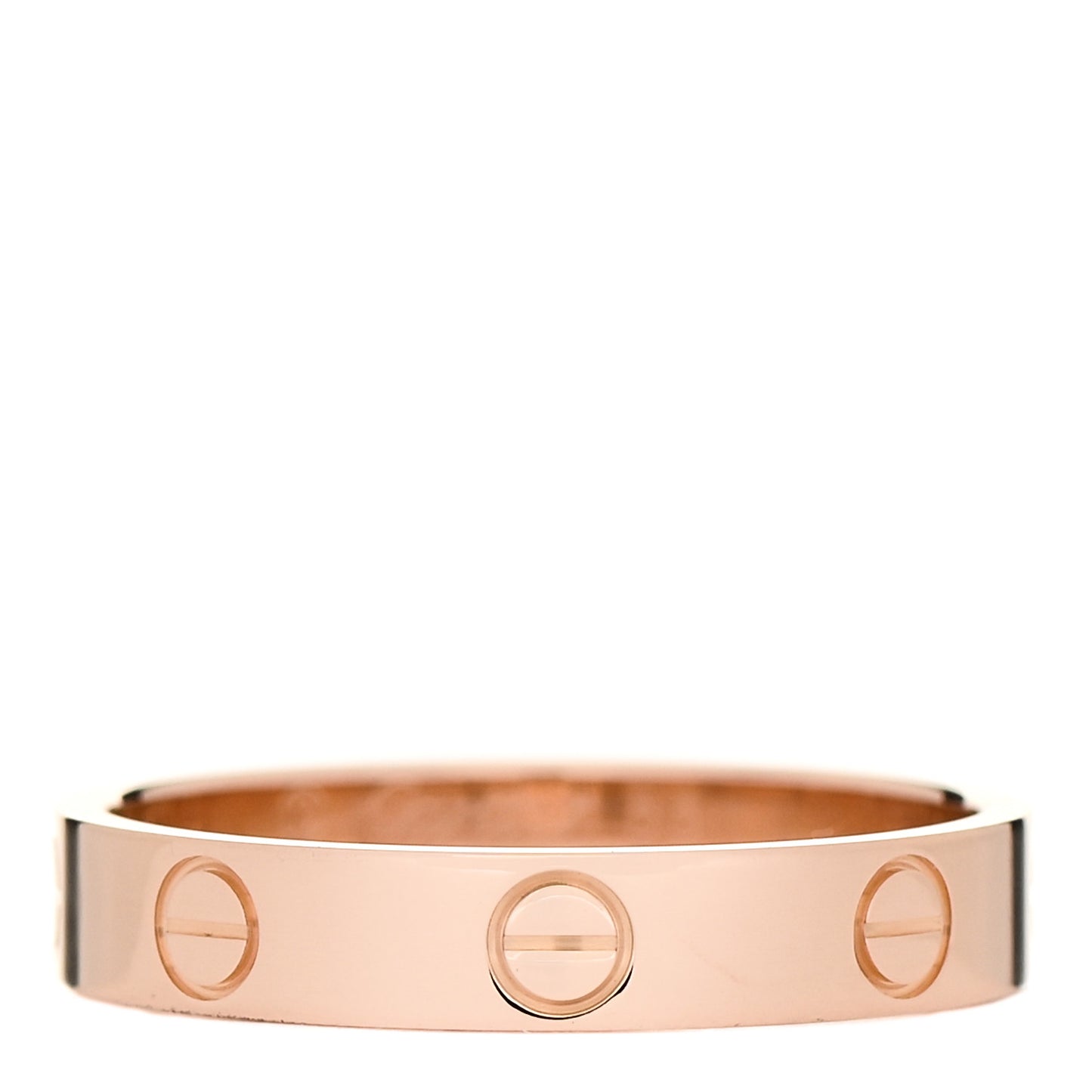 18K Pink Gold 3.5mm LOVE Wedding Band Ring 55 7.25