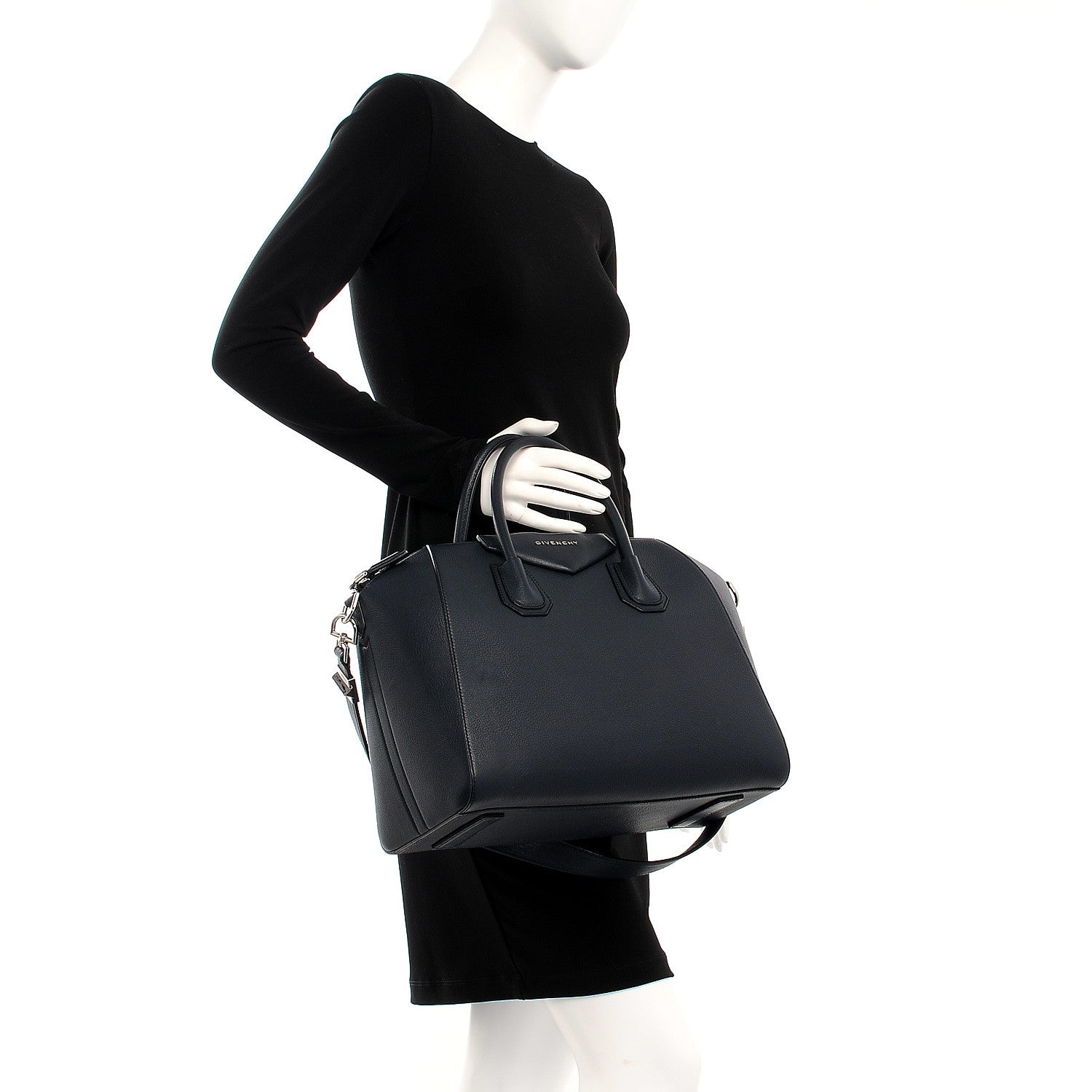 Givenchy Sugar Goatskin Medium Antigona Navy 3 of 8