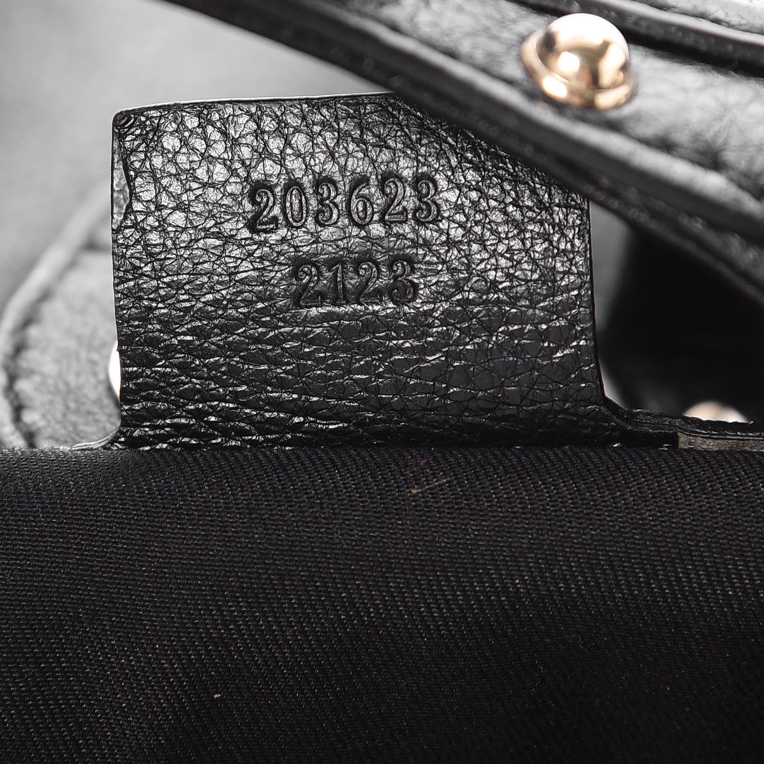 Gucci Calfskin Studded Large Pelham Tote Black 7 of 7