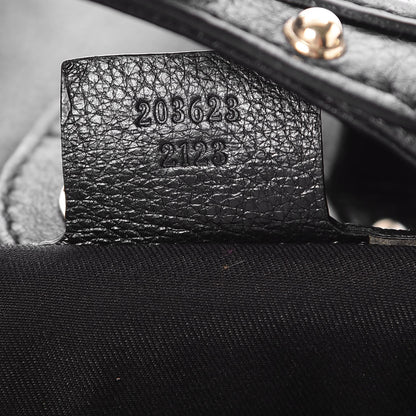 Gucci Calfskin Studded Large Pelham Tote Black 7 of 7