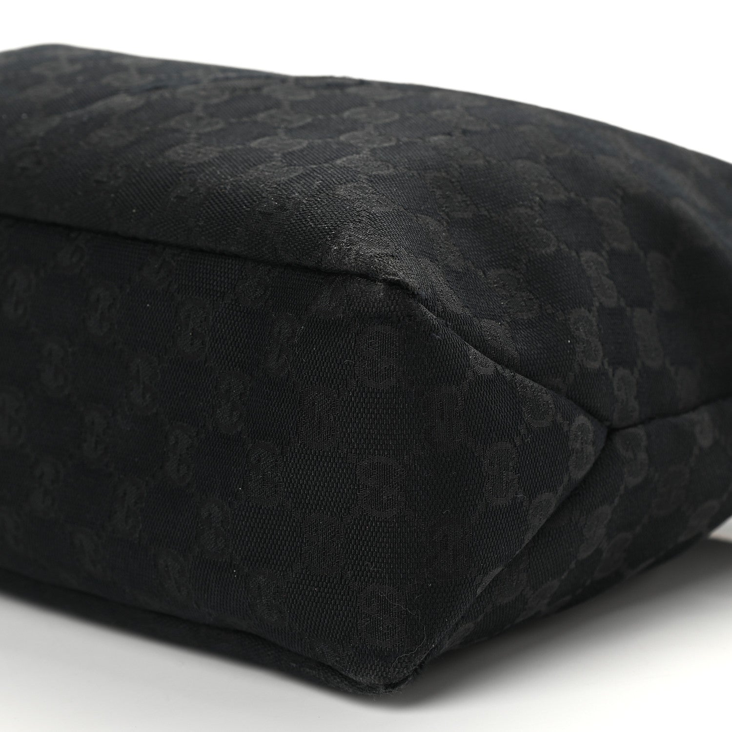 Gucci Monogram Medium Horsebit Chain Hobo Black 9 of 13