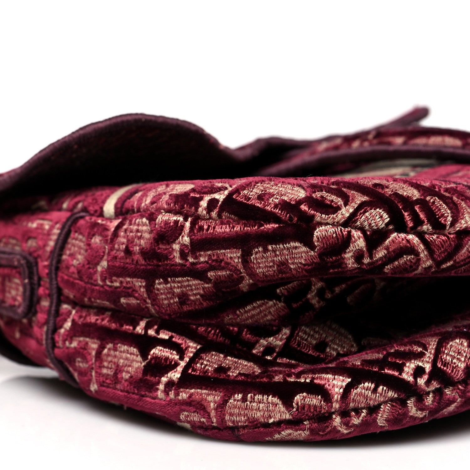 Christian Dior Oblique Saddle Bag Burgundy 9 of 12