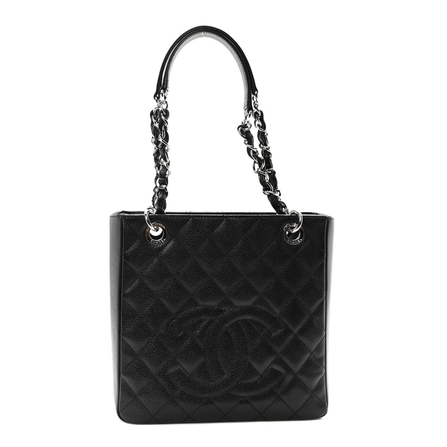 Chanel Caviar Quilted Petit Shopping Tote PST Black 1 of 10