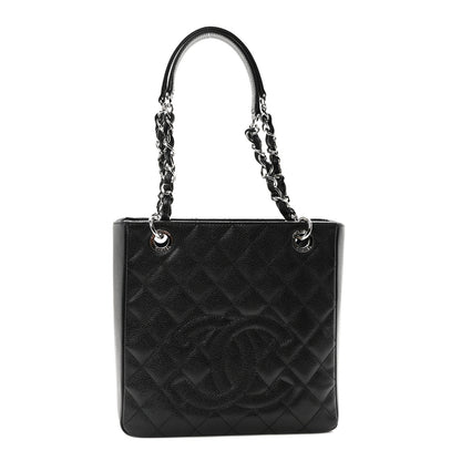 Chanel Caviar Quilted Petit Shopping Tote PST Black 1 of 10