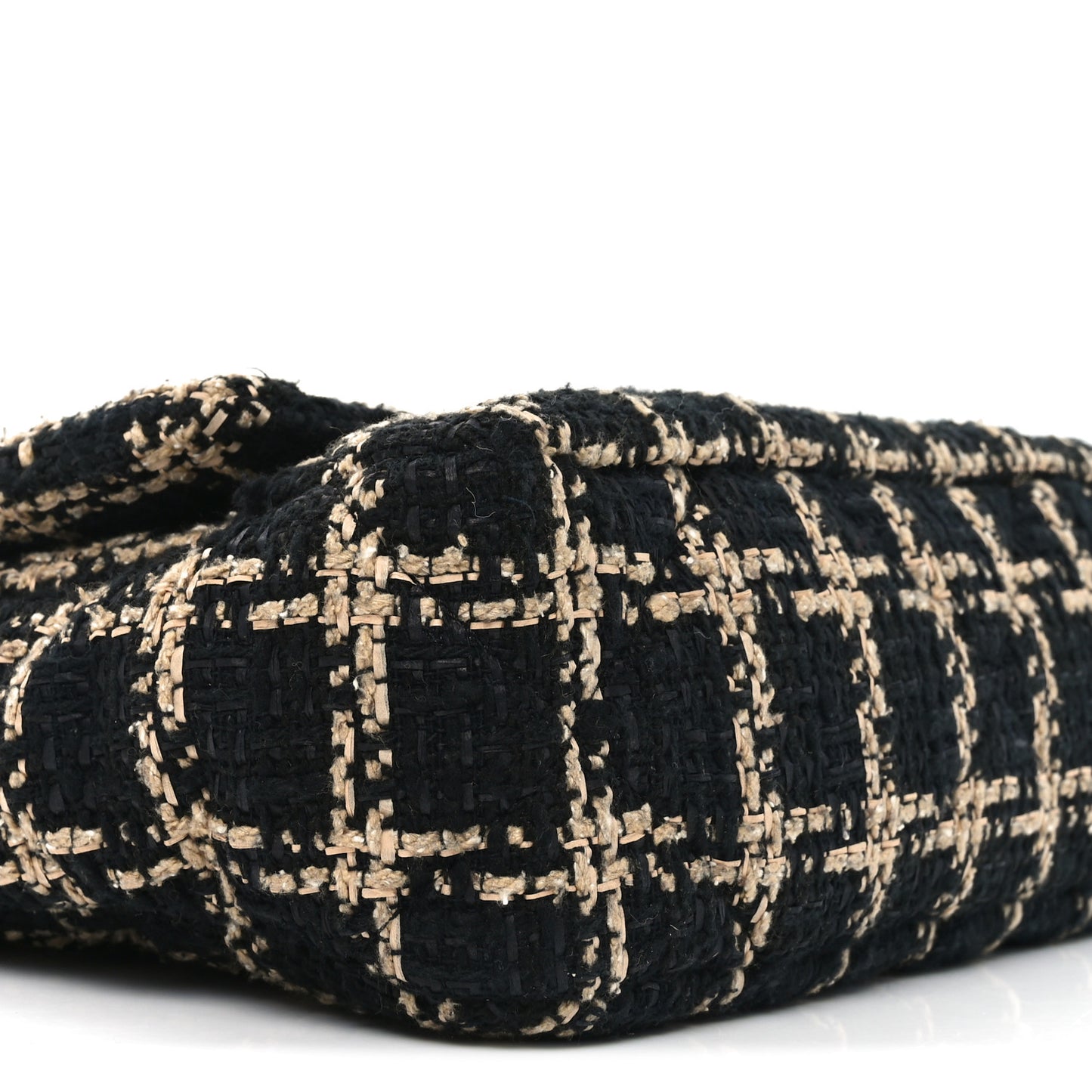 Tweed Quilted Medium Chanel 19 Flap Black Beige