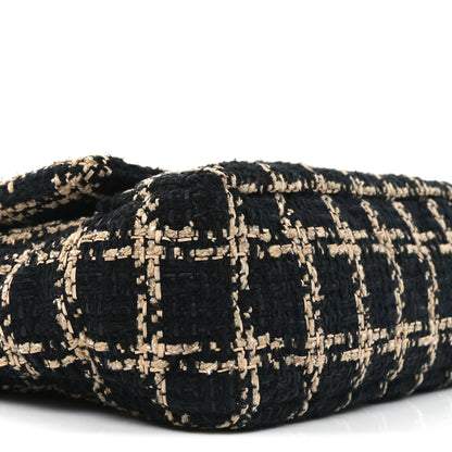 Chanel Tweed Quilted Medium Chanel 19 Flap Black Beige 9 of 11
