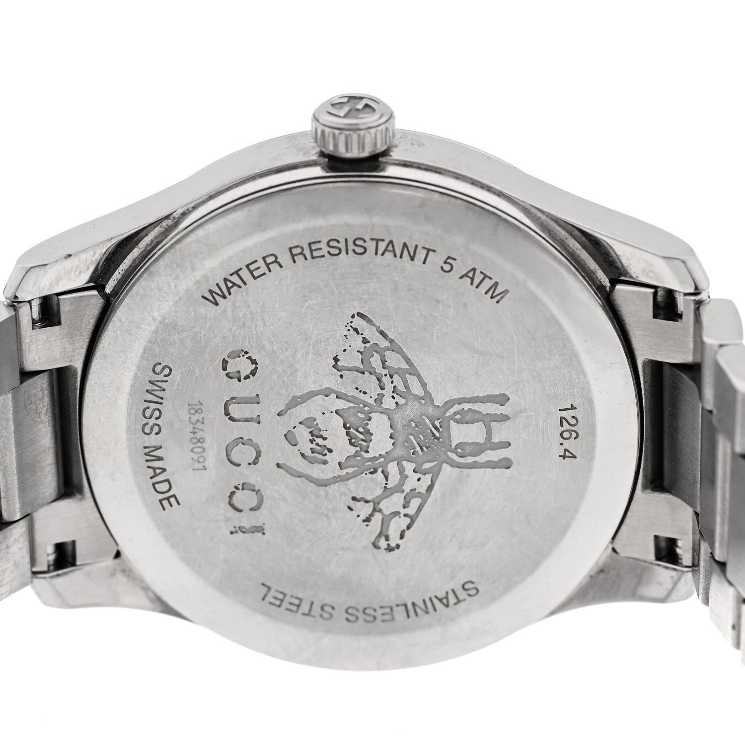 Gucci Stainless Steel 38mm G-Timeless Charm Quartz Watch Black 4 of 4