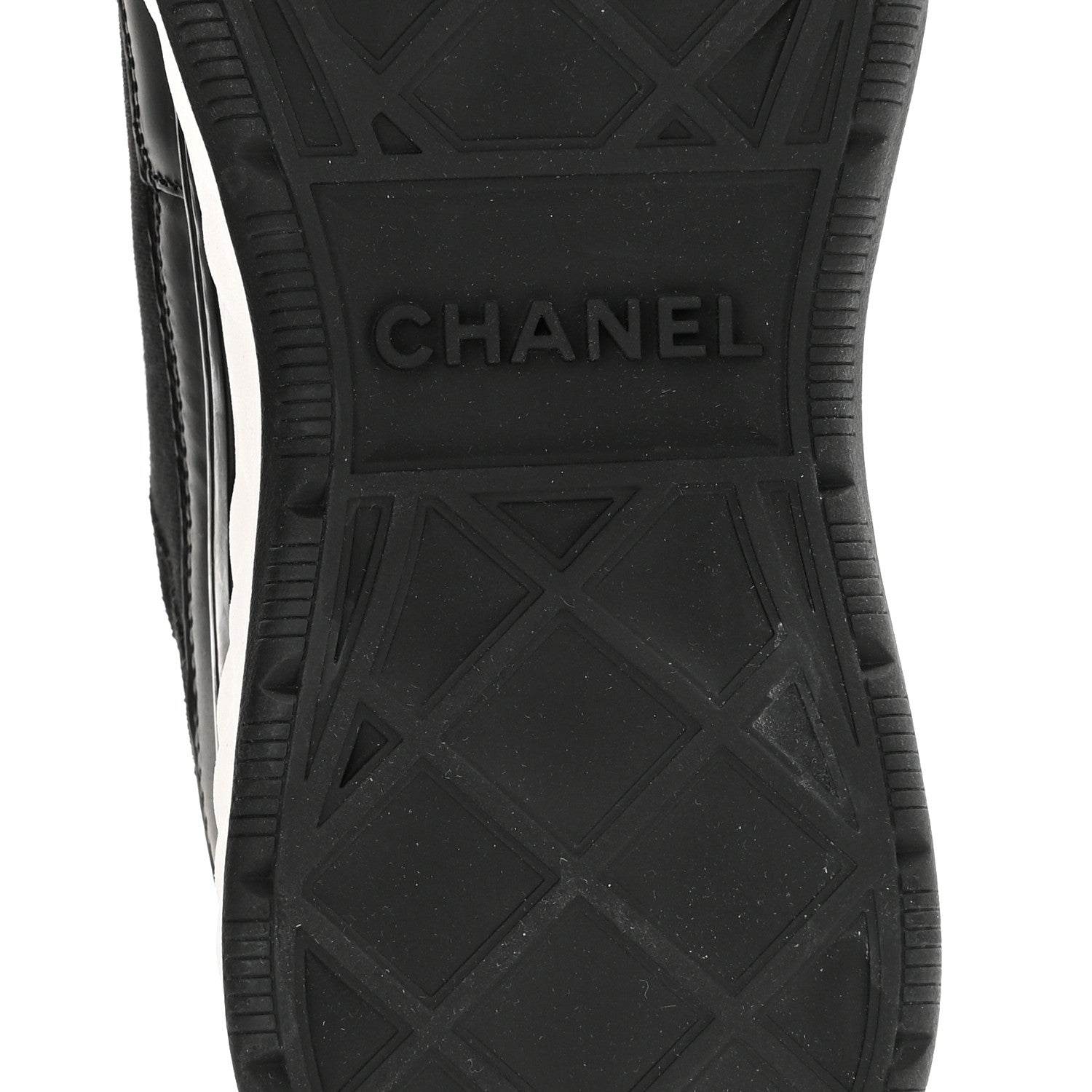 Chanel Velvet Calfskin Mixed Fibers CC Sneakers 35.5 Black 8 of 9