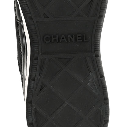 Chanel Velvet Calfskin Mixed Fibers CC Sneakers 35.5 Black 8 of 9