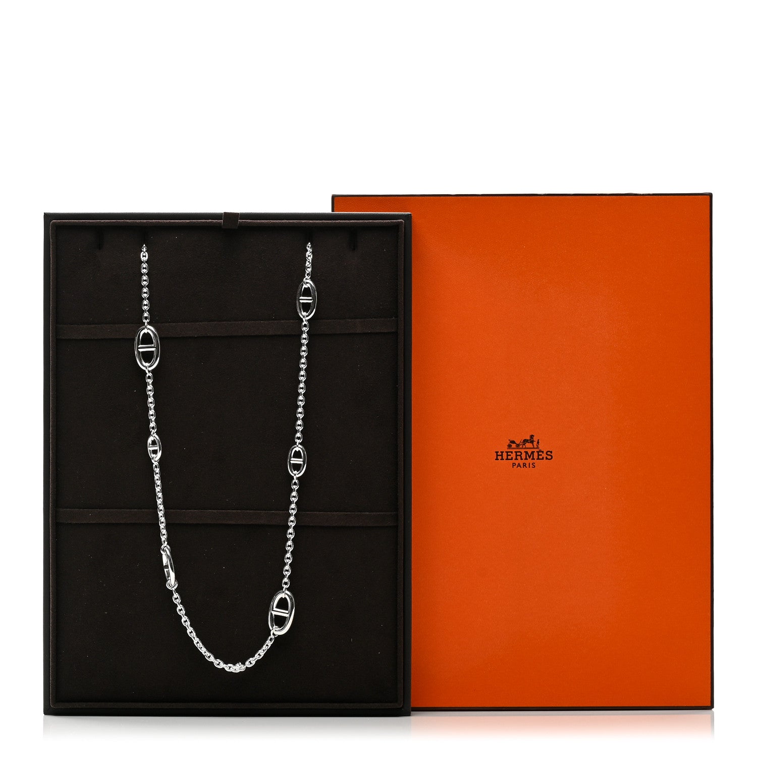 Hermes Sterling Silver Farandole Necklace 80 5 of 5