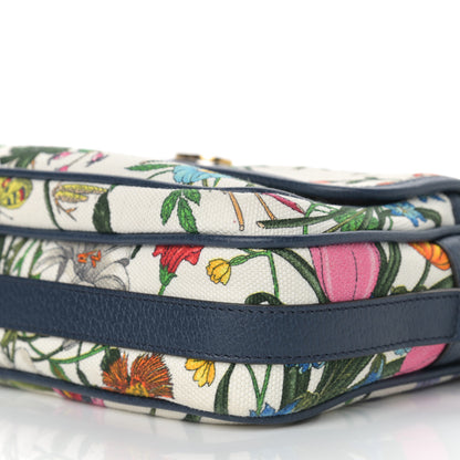 Gucci Canvas Flora Floral Shoulder Bag White Blue Agata Multicolor 8 of 8