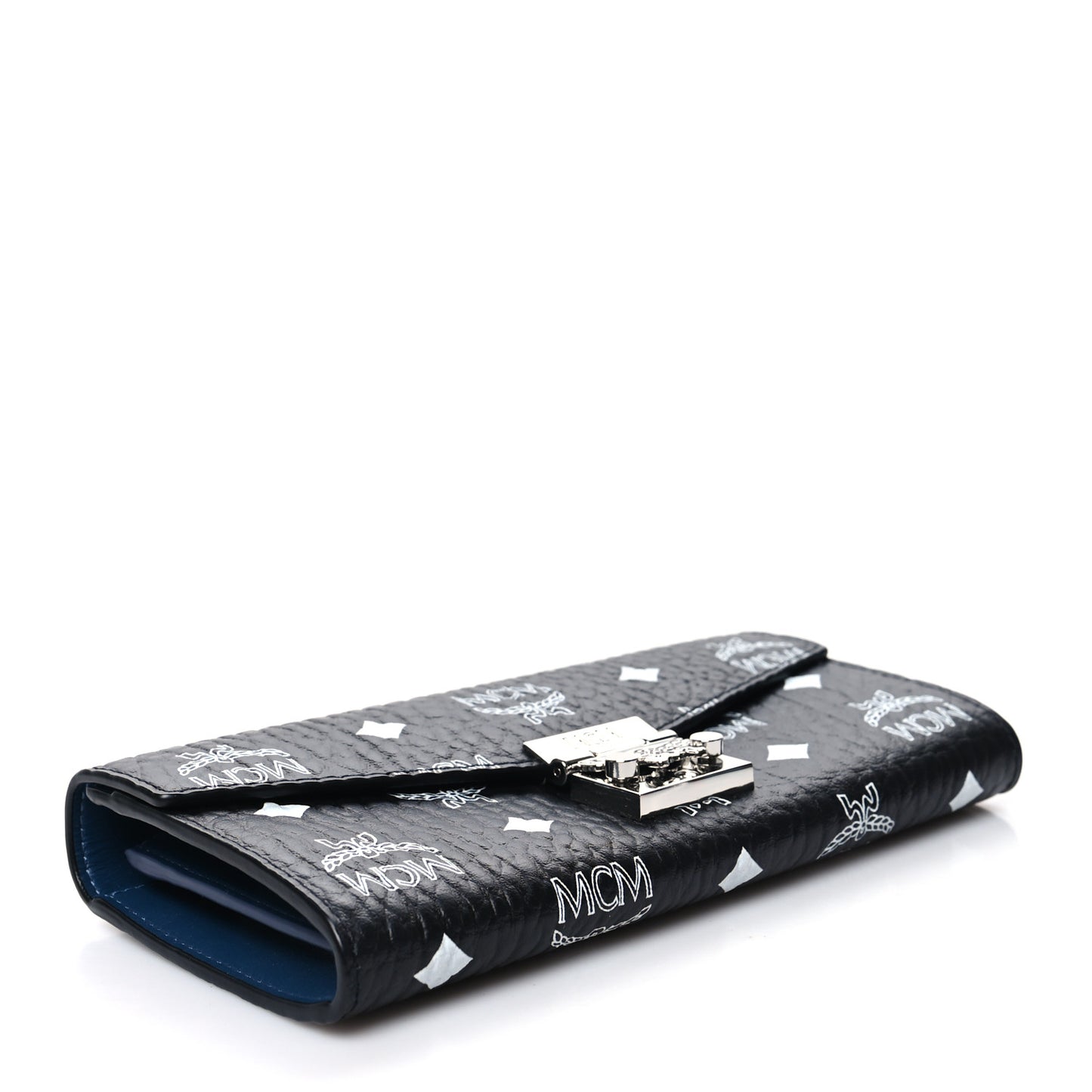 Visetos Large Patricia Wallet On Chain Black Blue