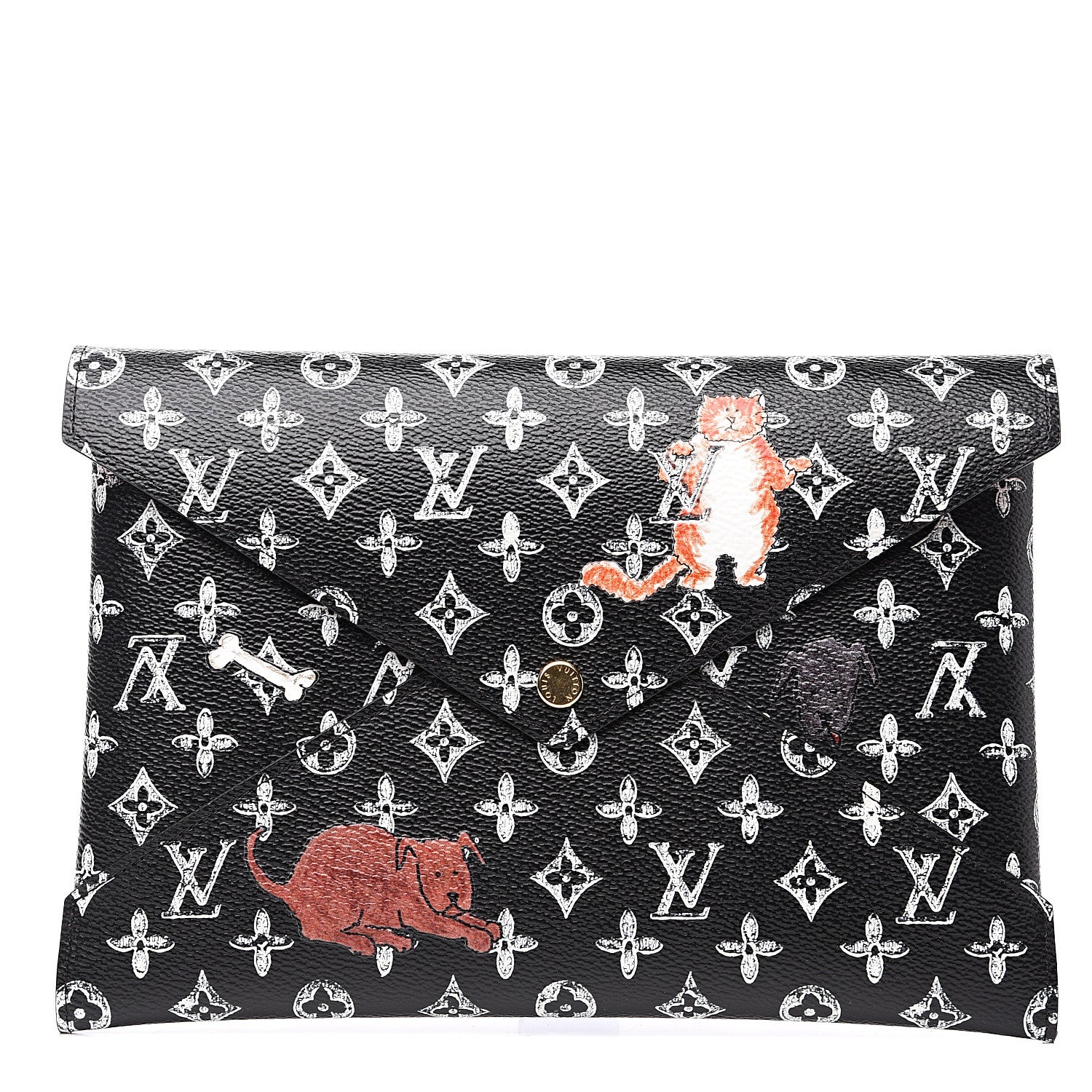 Louis Vuitton Catogram Large Kirigami Pochette Black 1 of 6