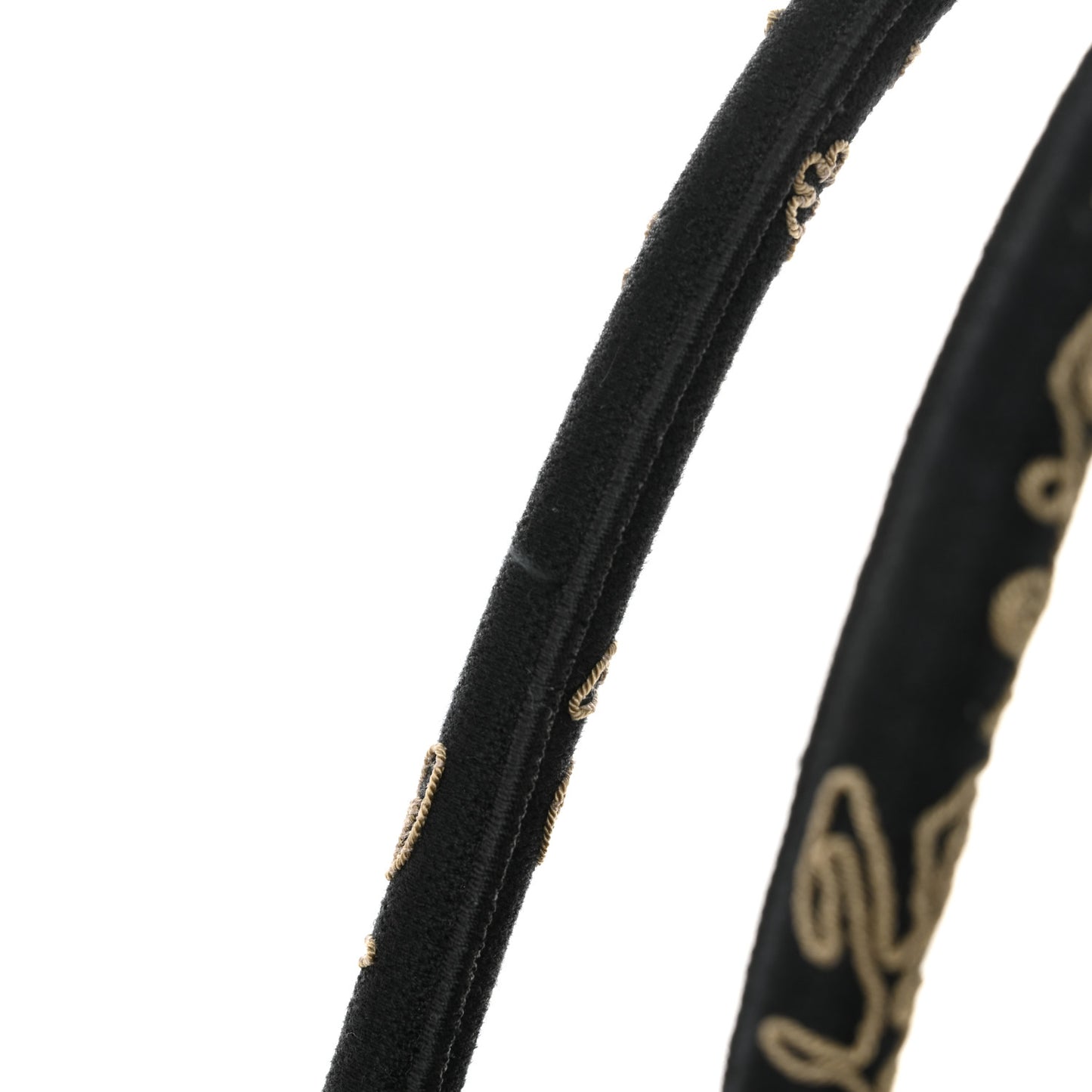 Canvas Embroidered Large Ornamental Cornely Book Tote Black Beige