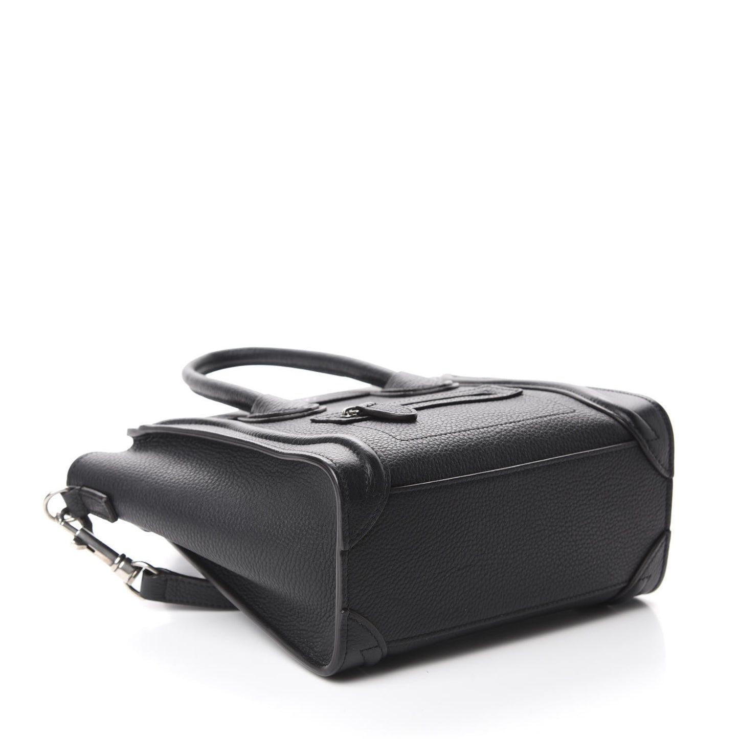 Drummed Calfskin Nano Luggage Black