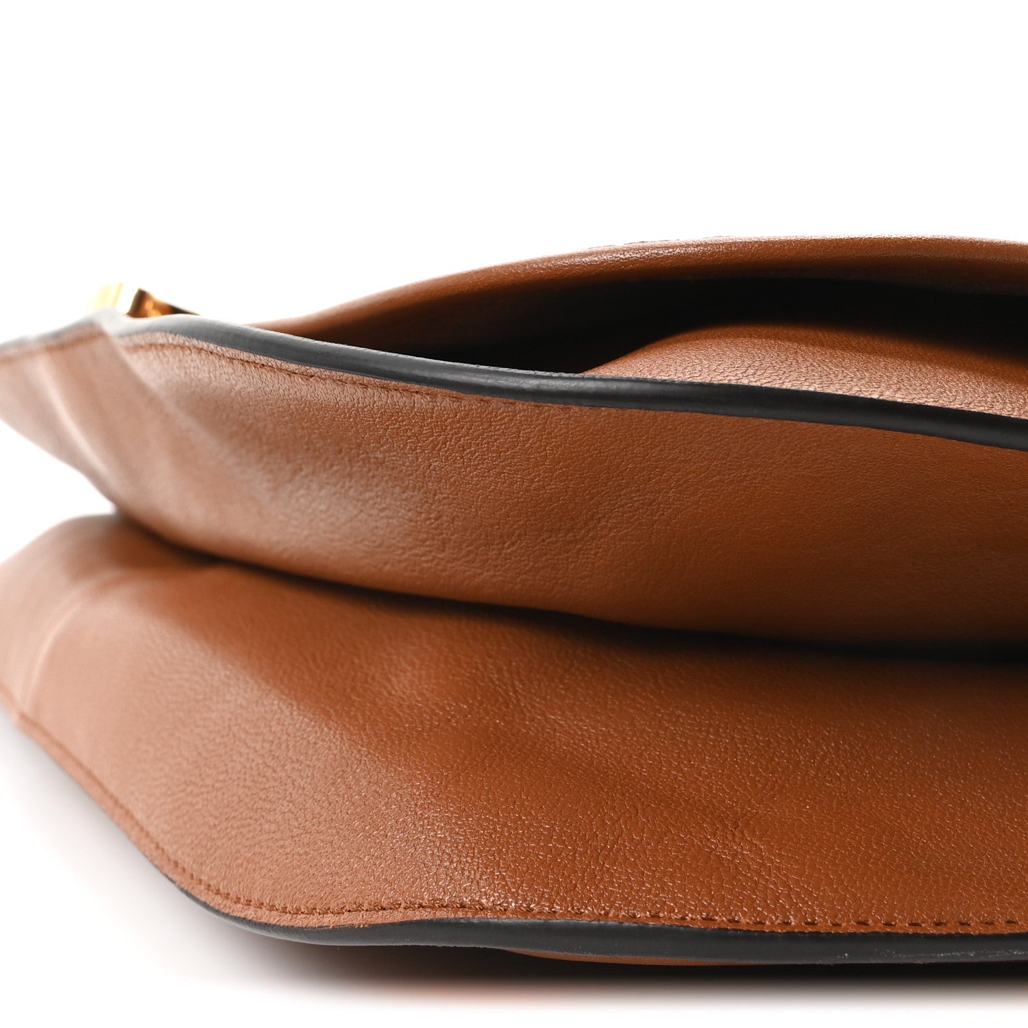 Celine Shiny Lambskin Soft Triomphe Besace Bag Soft Tan 9 of 9