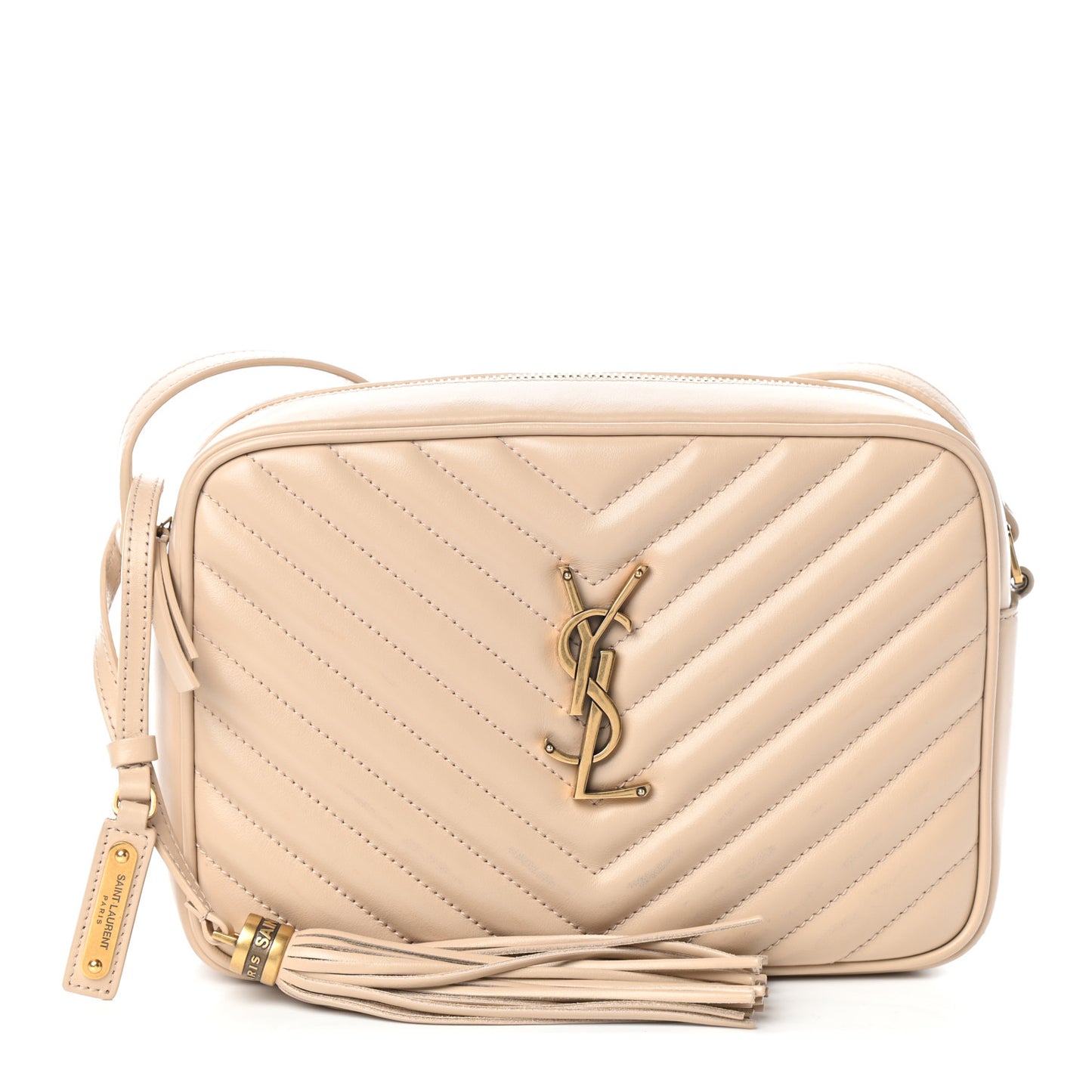 Calfskin Matelasse Monogram Lou Camera Bag Nude Powder