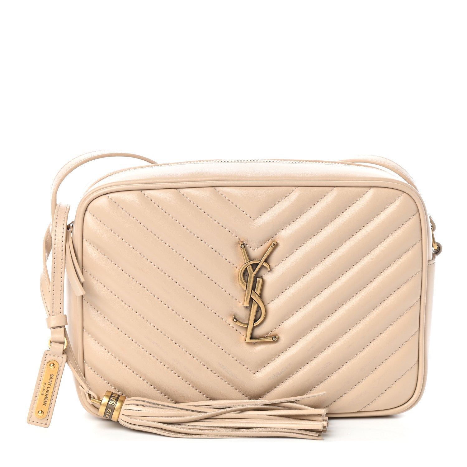 Saint Laurent Calfskin Matelasse Monogram Lou Camera Bag Nude Powder 1 of 8