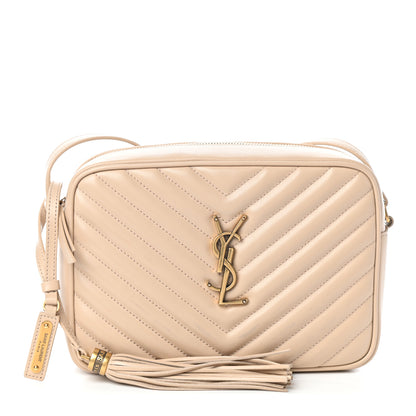 Saint Laurent Calfskin Matelasse Monogram Lou Camera Bag Nude Powder 1 of 8