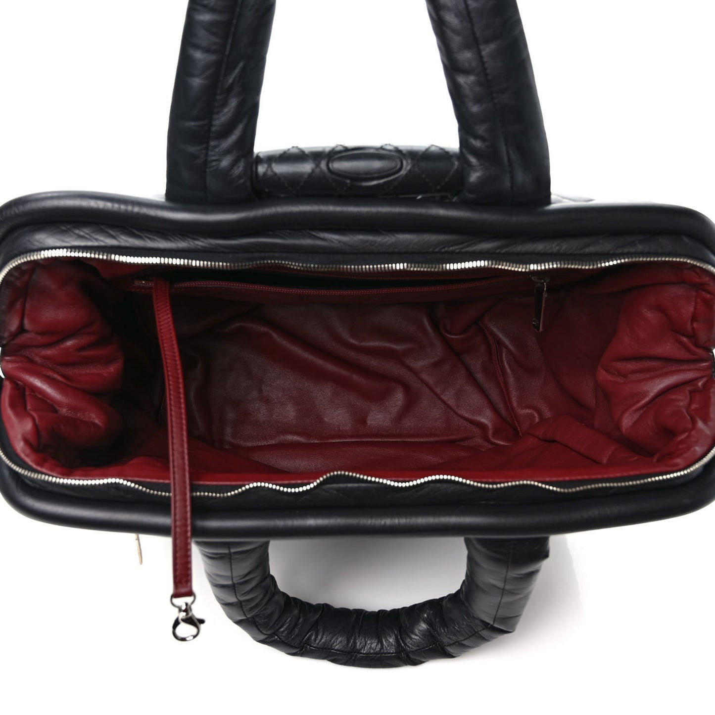 Lambskin Quilted Coco Cocoon Trolley Black