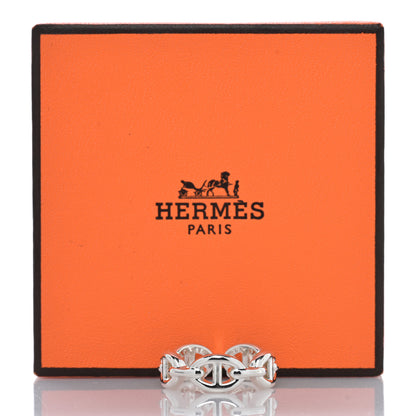Hermes Sterling Silver PM Chaine d'Ancre Enchainee Band Ring 52 6 5 of 5