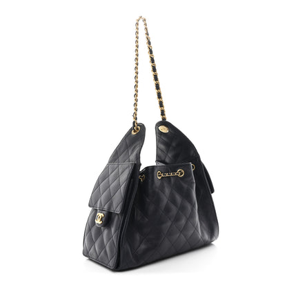 Chanel Caviar Quilted Small Chanel 25 Handbag Dark Navy 3 of 11
