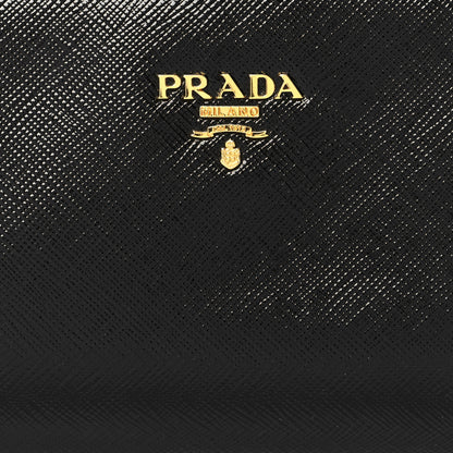 Prada Saffiano Vernice Frame Clutch Black 8 of 10