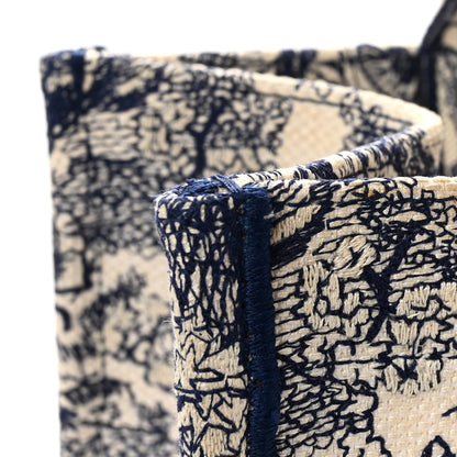 Christian Dior Canvas Embroidered Medium Dioriviera Toile De Jouy Book Tote Blue 10 of 12