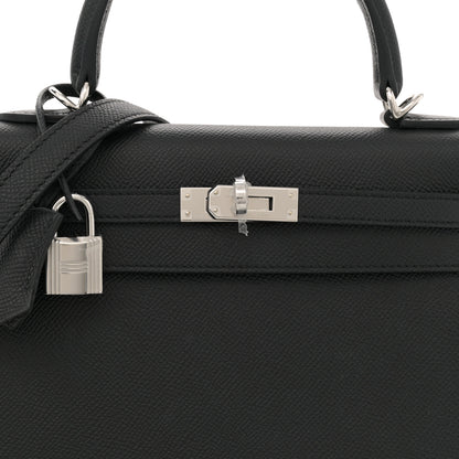 Hermes Epsom Kelly Sellier 25 Black 8 of 12