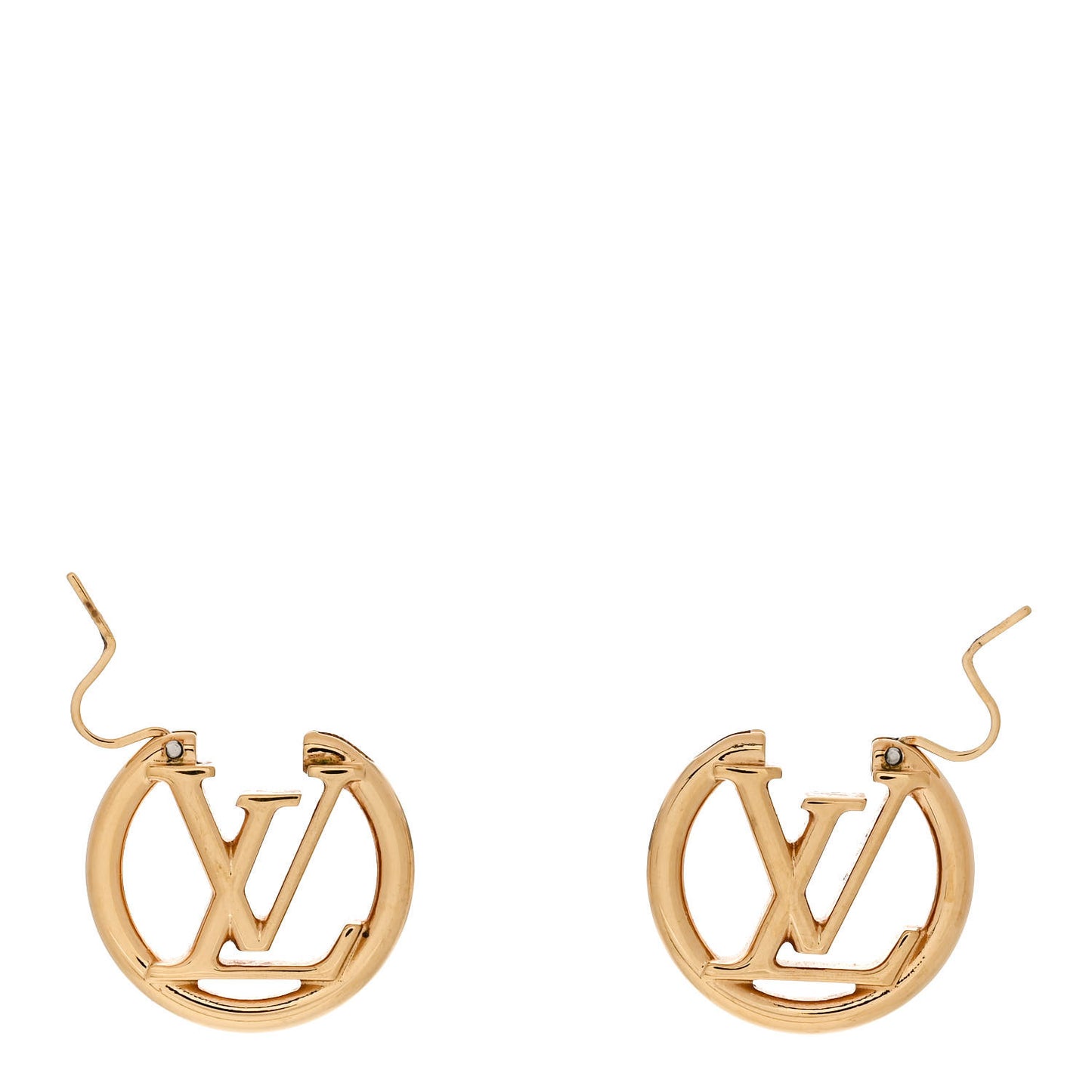 Metal Small Louise Hoop Earrings Gold