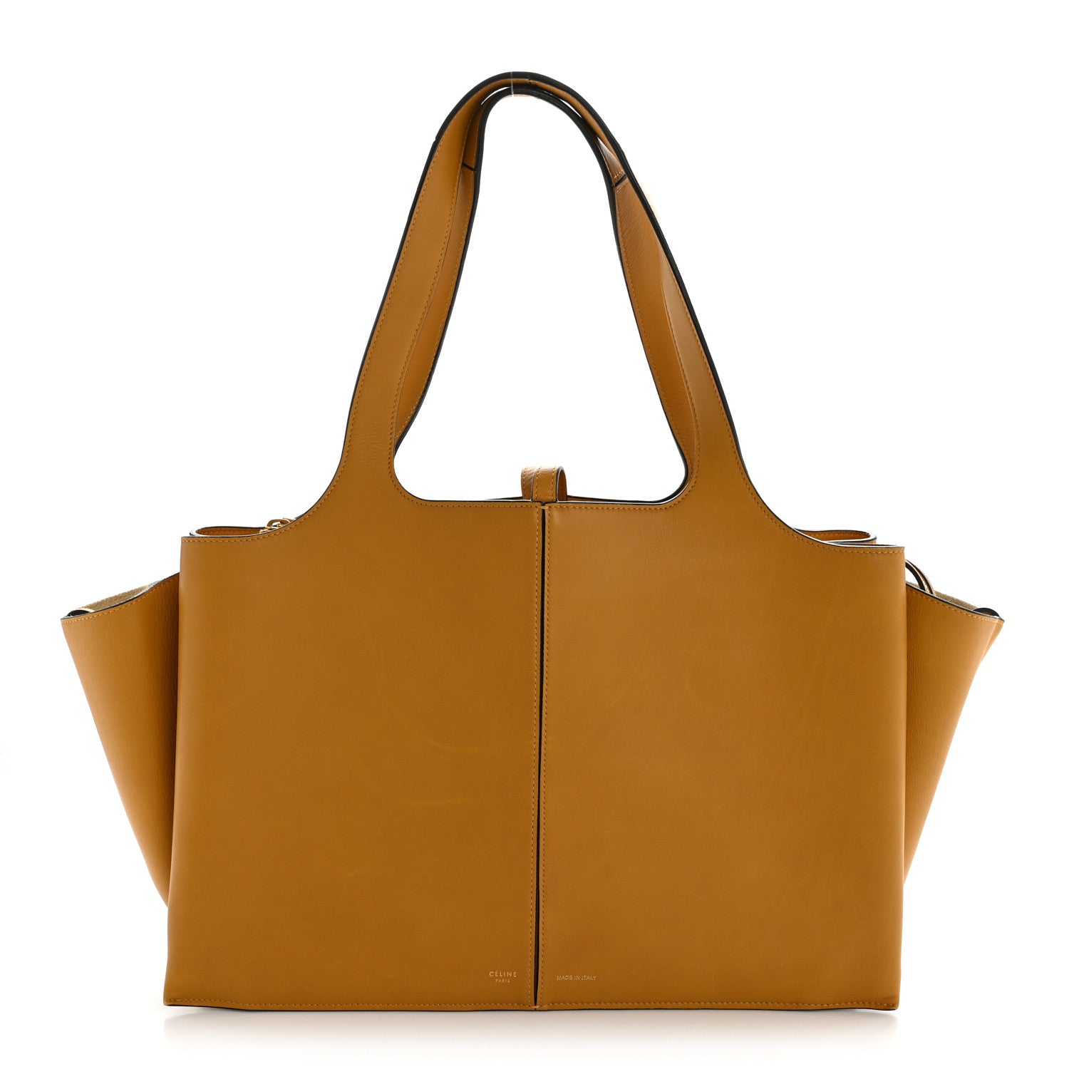 Celine Supple Natural Calfskin Medium Tri-Fold Bag Ocre 1 of 13