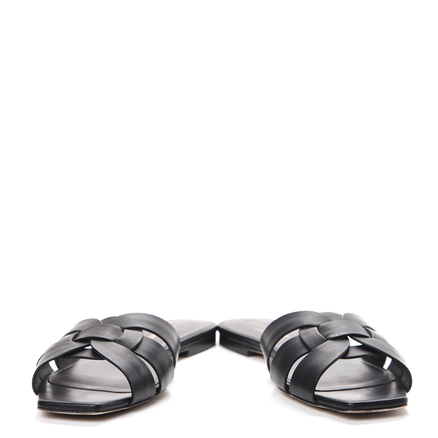 Saint Laurent Calfskin Nu Pied 05 Slide Sandals 39.5 Black 5 of 15