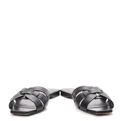 Saint Laurent Calfskin Nu Pied 05 Slide Sandals 39.5 Black 5 of 15