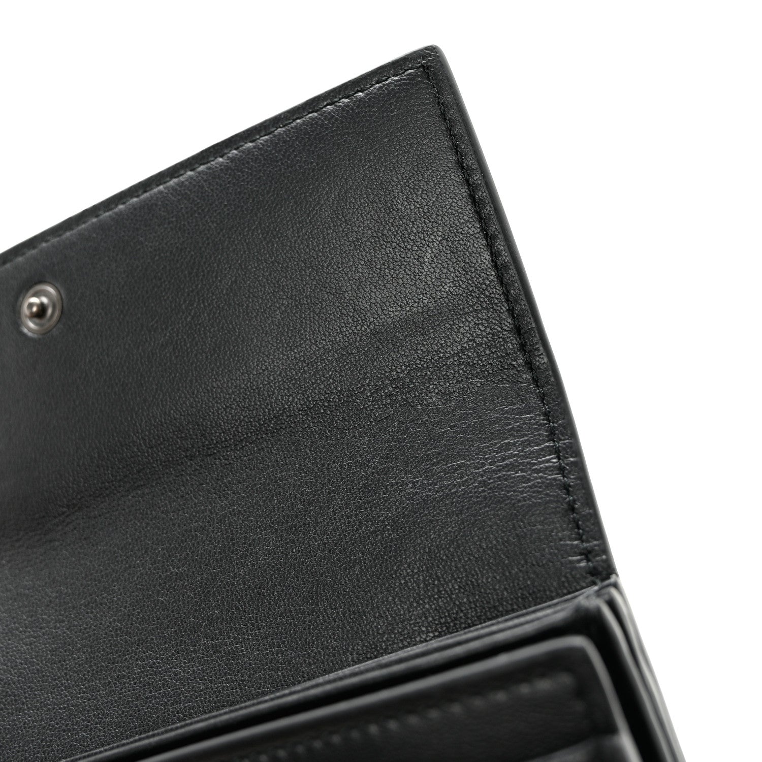 Bottega Veneta Nappa Intrecciato Continental Compact Flap Wallet Black 10 of 13