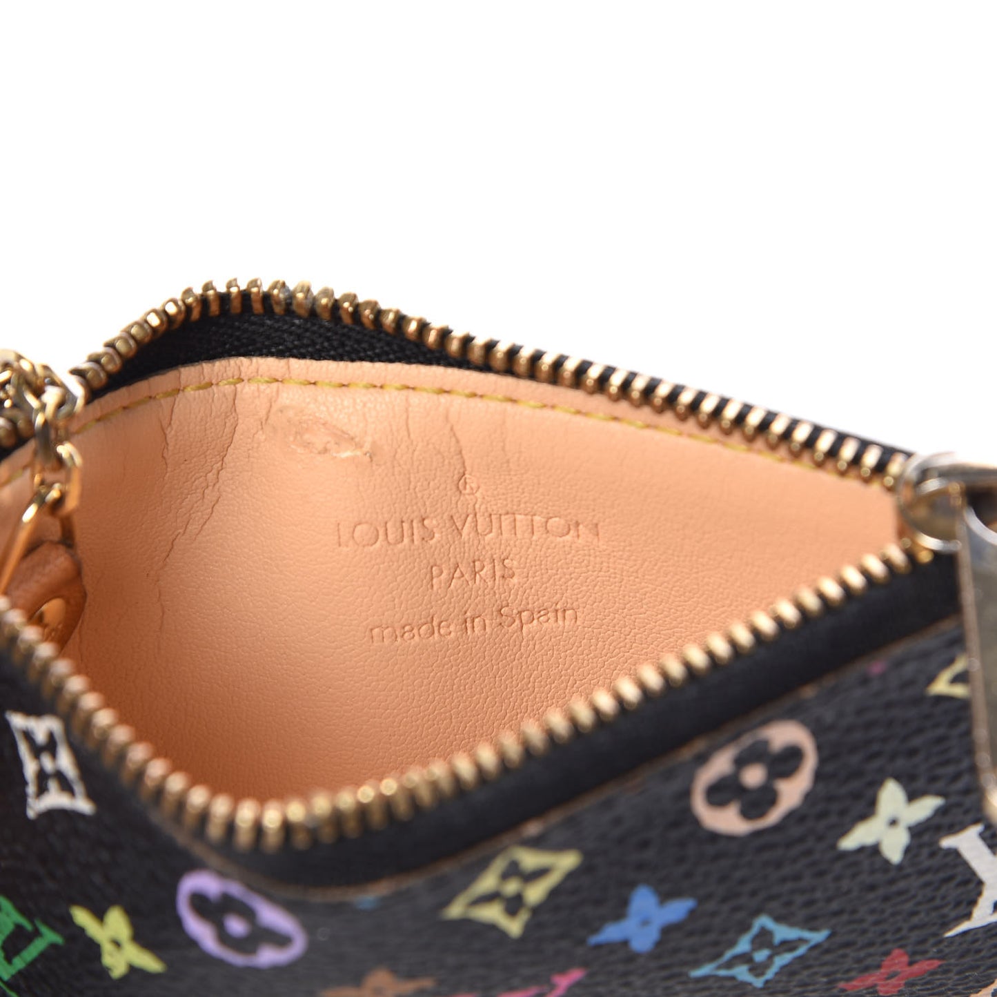 Monogram Multicolor Key Pouch Black