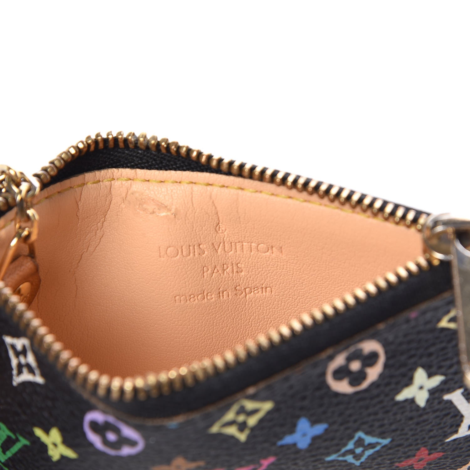 Louis Vuitton Monogram Multicolor Key Pouch Black 6 of 7
