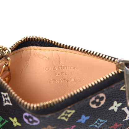 Louis Vuitton Monogram Multicolor Key Pouch Black 6 of 7