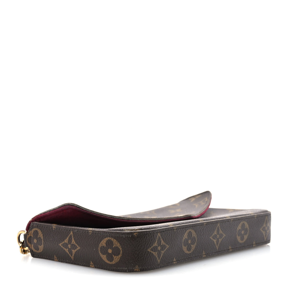 Monogram Pochette Felicie Chain Wallet Fuchsia