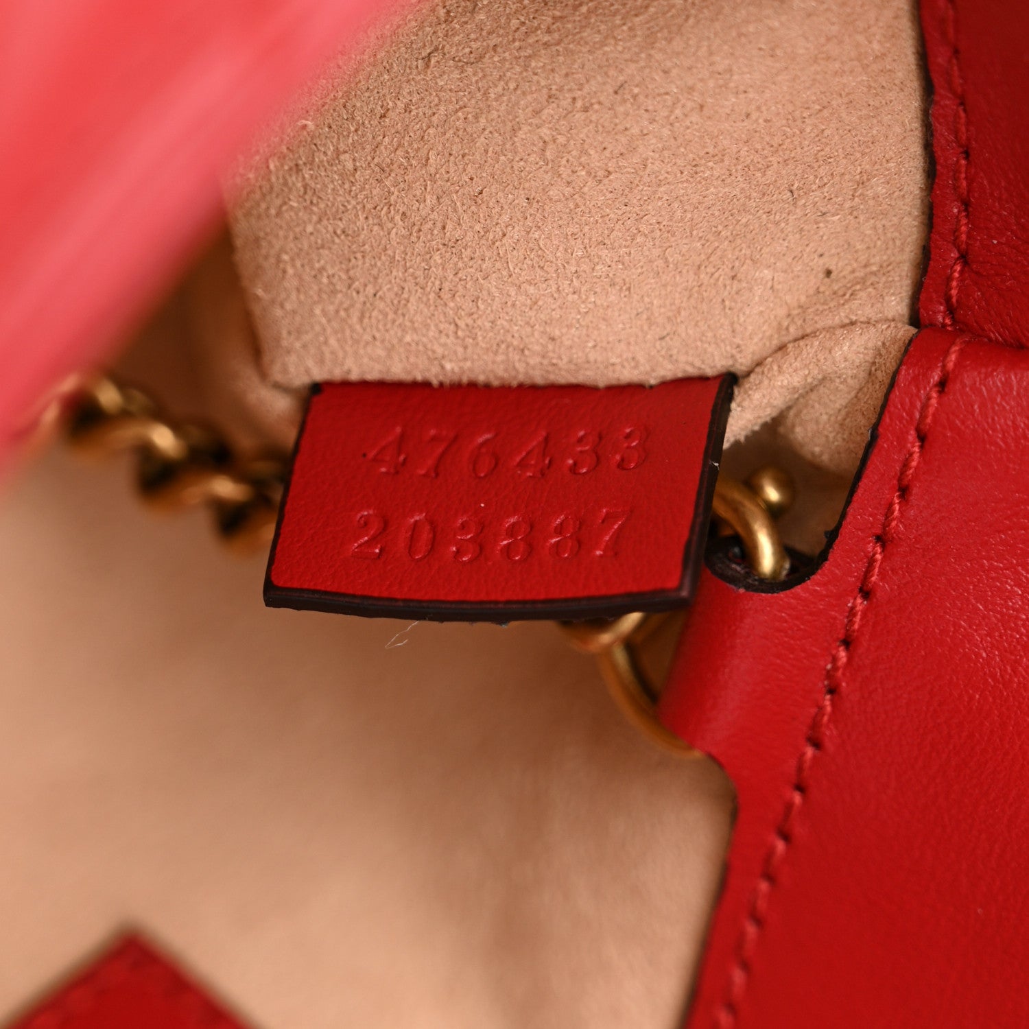 Gucci Calfskin Matelasse Super Mini GG Marmont Shoulder Bag Hibiscus Red 7 of 11