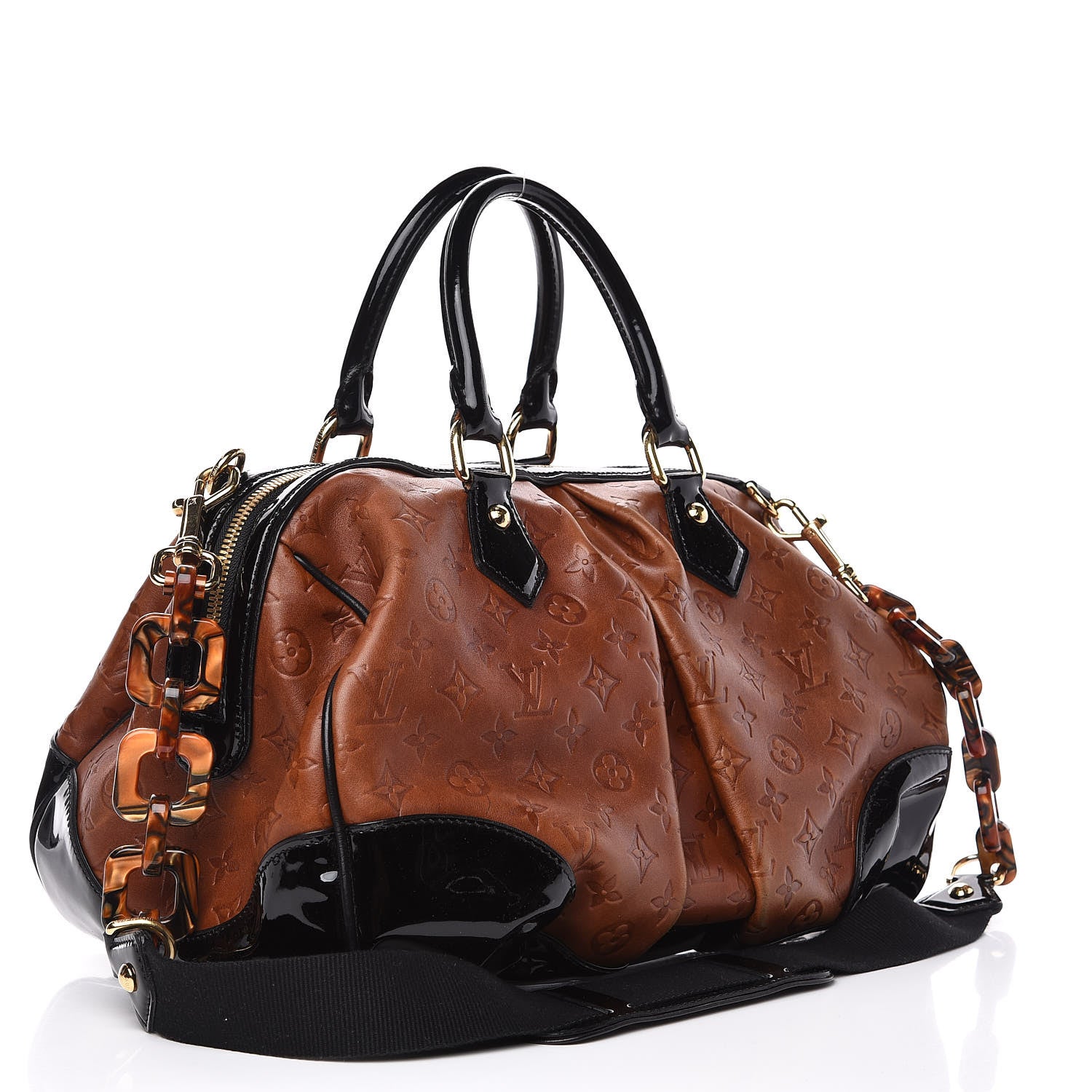 Louis Vuitton Cuir Embossed Monogram Stephen Bag Fauve 3 of 13