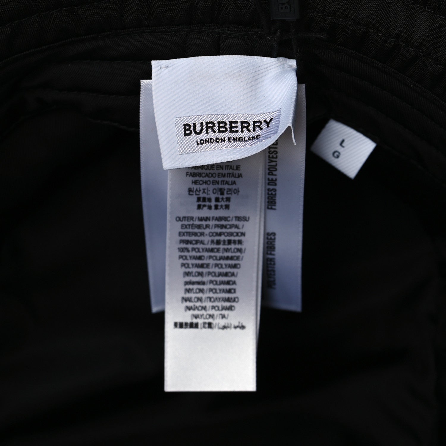 Burberry Nylon Horseferry Print Bucket Hat L Black 7 of 9