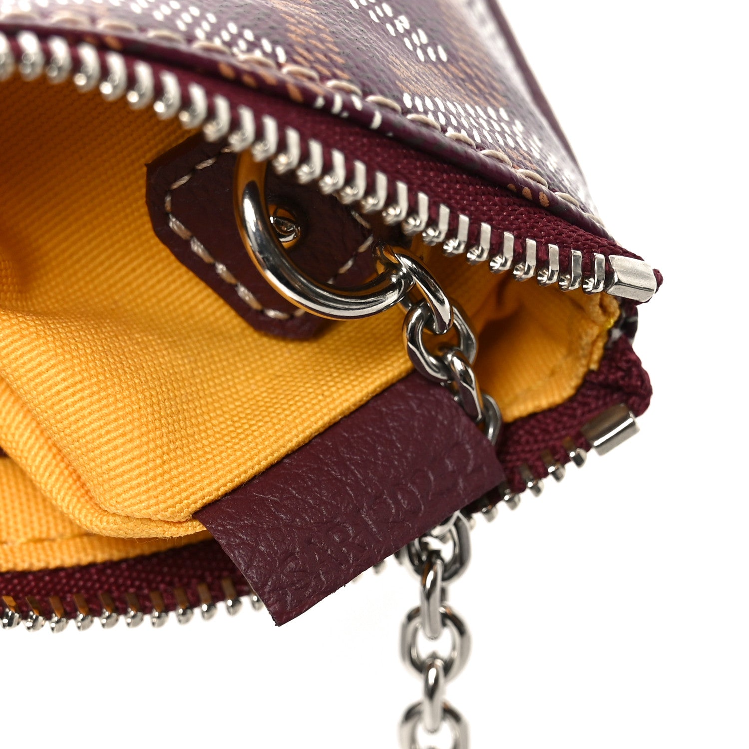 Goyard Goyardine Nano Senat Key Pouch Burgundy 7 of 8