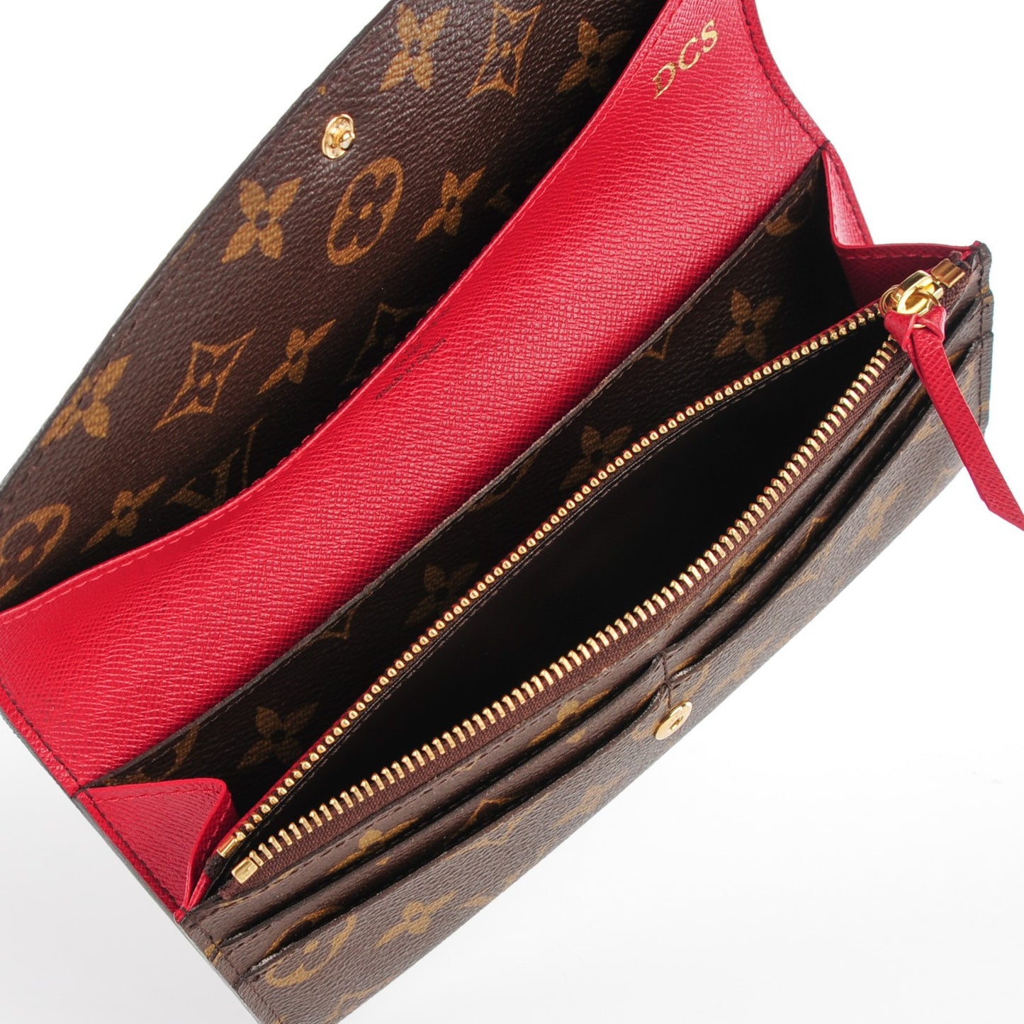 Monogram Emilie Wallet Red