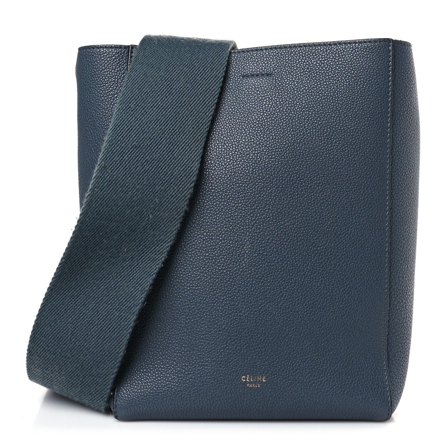 Celine Soft Grained Calfskin Small Sangle Bucket Bag Blue 1 of 8